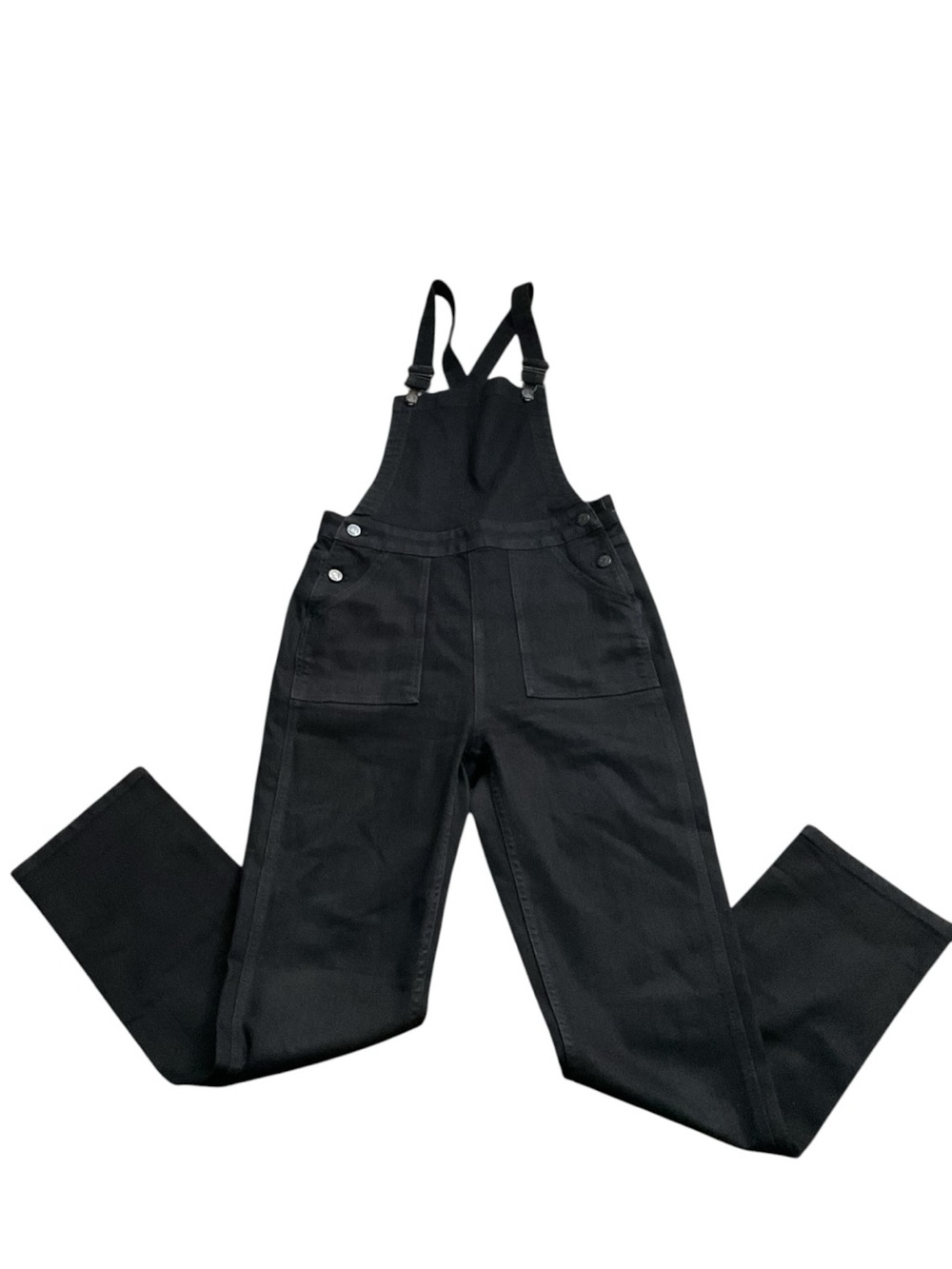 Madewell Black Denim Women's Overalls with Patch Pockets